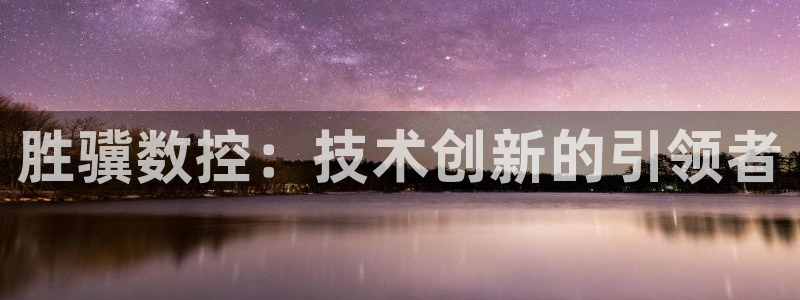 天辰娱乐跑的快:胜骥数控:技术创新的引领者